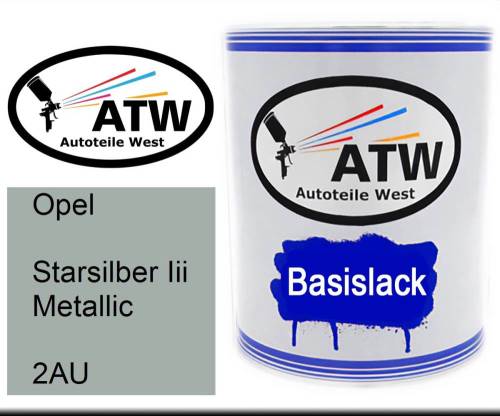 Opel, Starsilber Iii Metallic, 2AU: 1L Lackdose, von ATW Autoteile West.